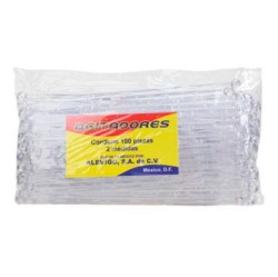 Agitador transparente Bolsa de 100 piezas