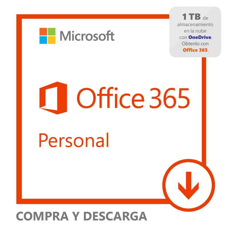 Software Descargable Microsoft Office 365 Personal Blanco