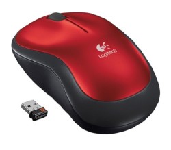 Logitech Mouse Wireless M185 Rojo