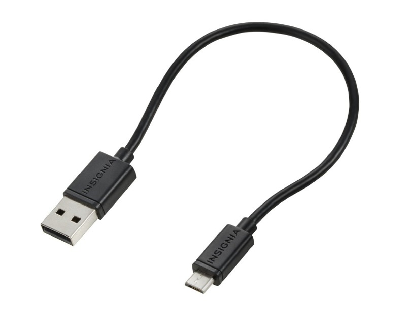 Insignia Cable de carga Sync Micro USB 15cm Negro