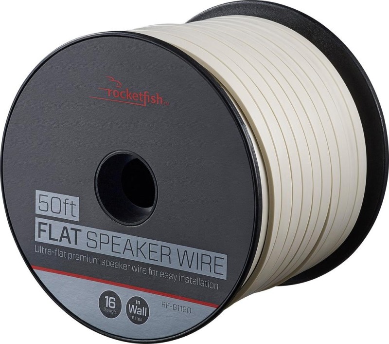 Rocketfish Cable de bocina blanco 50' blanco