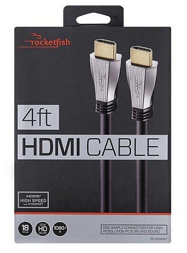 Rocketfish Cable HDMI 4K 1.2 mts Negro