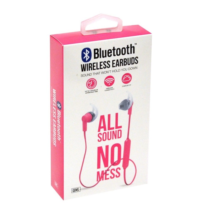 GEMS Audífonos Bluetooth Rosa