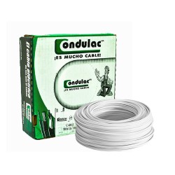 CONDULAC Caja 100 Mts Cable Blanco Thw Cal 6 Awg 100%cobre