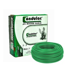 CONDULAC Caja 100 Mts Cable Verde Thw Cal 16 Awg  100% Cobre