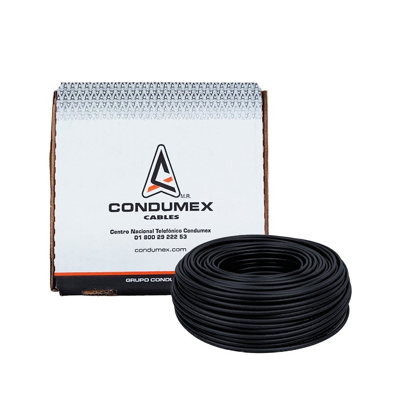 CONDUMEX Caja 100 Mts Cable Negro Thw Cal 12 Aw Vinanel Xxi