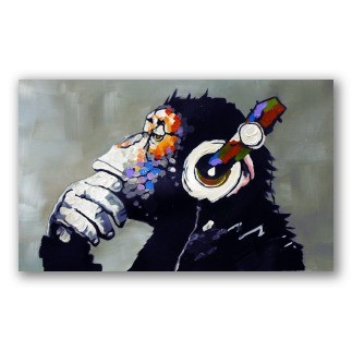 Chimpancé con música