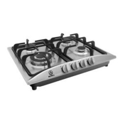 Parrilla de gas 4Q-EA-T empotrable de 4 quemadores de acero inoxidable