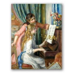 Dos niñas al piano