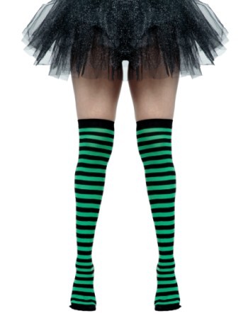 Medias negro con verde