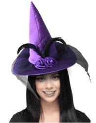 Sombrero de bruja morado