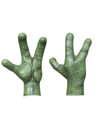 Green alien hands