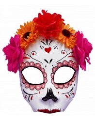 Antifaz Catrina Frida Rosa