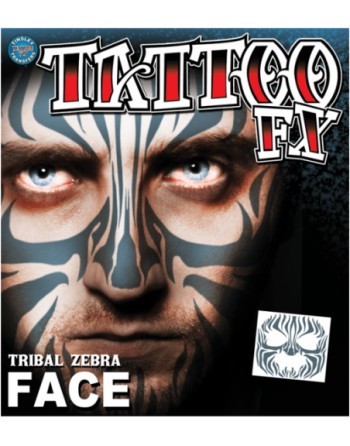 Tribal zebra face