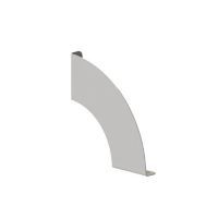 Soporte de acero Tirante curvo blanco 17 x 17 cm