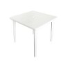 Mesa cuadrada blanca