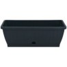Maceta rectangular 50 cm c/plato verde