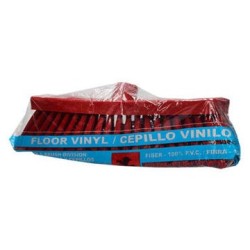Cepillo vinil para piso color rojo para baños Palma de Oro Sin bast...
