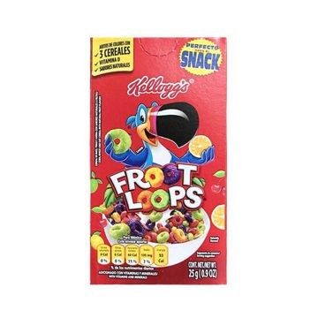 Cereal Froot Loops individual Kelloggs 50 cajitas de 25 g (IEPS inc...