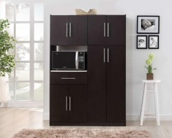 Alacena Mobi Toscana Chocolate con 8 Puertas y 7 Entrepaños