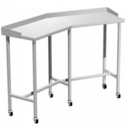 Mesa riñón cromada