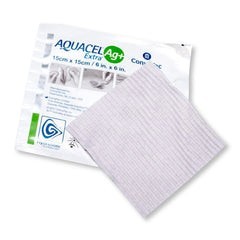Apósito de Hidrofibra ConvaTec Aquacel Ag+ Extra de 15 X 15 CM