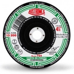 Disco Abrasivo Para Corte Piedra 4 1/2" X 1/8" X 7/8" Austromex 754