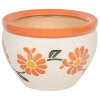 Maceta flor naranjo 30x21 cm