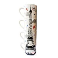 Set 4 tarros Eiffel Tower