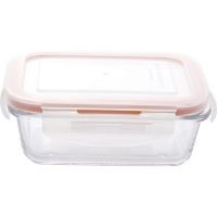 Contenedor vidrio clip rectangular 330ml