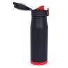 Termo plástico 500ml negro/rojo