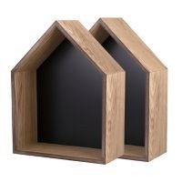 Set de 2 repisas de nicho negro