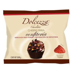 Chocolate en chispas rojas Dolcezza Bolsa de 500 g (IEPS inc.)