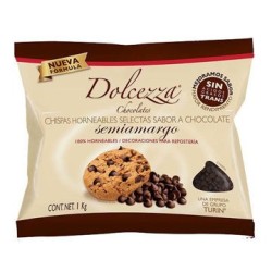 Chocolate en Chispas semiamargo Dolcezza Bolsa de 1 Kg (IEPS inc.)