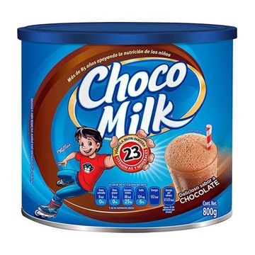 Chocolate en polvo Chocomilk Lata de 800 g (IEPS inc.)