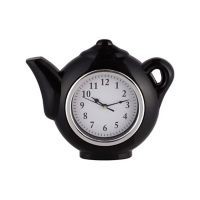 Reloj de cocina tetera rojo