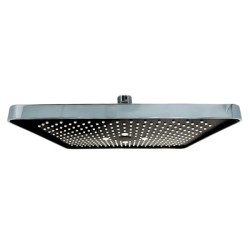 Regadera Rectangular 26X24cm Cromo/Negro RT3002C