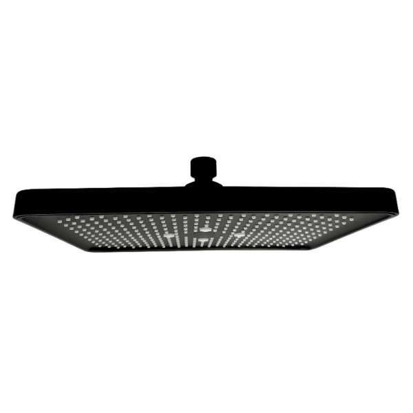 Regadera Rectangular 26X24cm Negro RT3001N