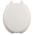 ASIENTO PARA BAÑO PLÁSTICO REDONDO HUESO FRENTE ABIERTO BEMIS