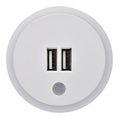 LUZ DE NOCHE SENSOR 2 TOMAS USB