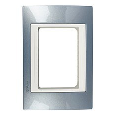 PLACA DE 3 MÓDULOS PLÁSTICO AZUL