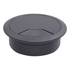 PASACABLES DE PLÁSTICO NEGRO