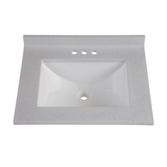 LAVABO MALLORCA EMPOTRABLE MÁRMOL RECTANGULAR GRIS CLARO 62.2 CM