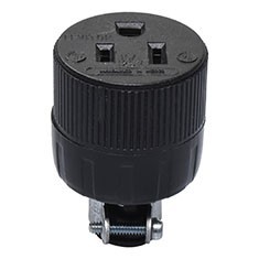 CONECTOR 125 VOLTS NEGRO LEVITON