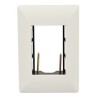 PLACA BLANCA DE 3 MODULOS