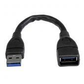 Cable Startech Usb A 3.0 15Cm Negro Usb3Ext6Inbk