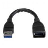 Cable Startech Usb A 3.0 15Cm Negro Usb3Ext6Inbk