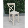 Silla alta de madera crossback