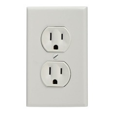CONTACTO DUPLEX CON PLACA 125 V BLANCO