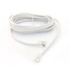 CABLE TELEFONICO PLANO PLUG A PLUG DE 2.10M BLANCO